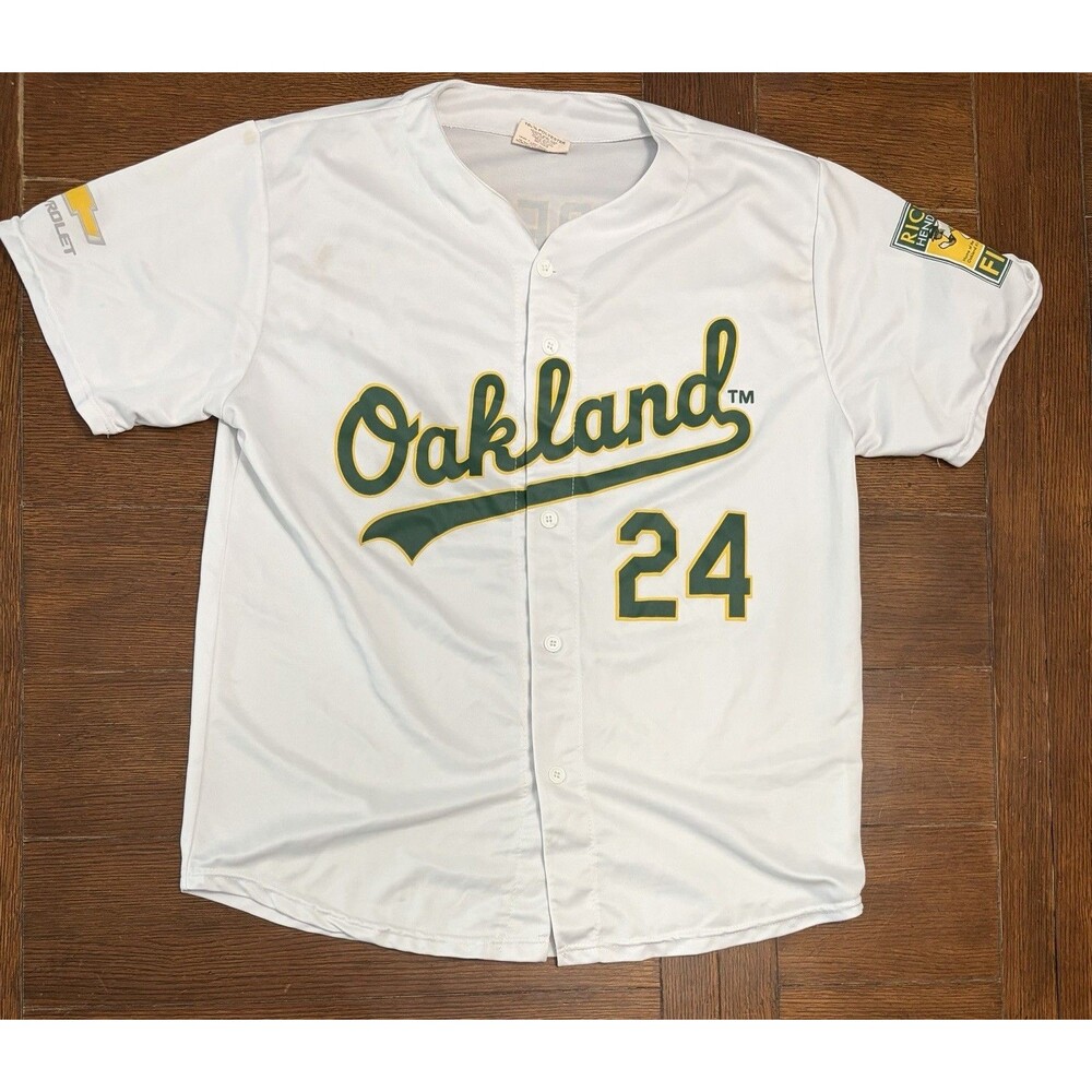Oakland Athletics Rickey Henderson Jersey White MLB SGA Promo Men’s Medium